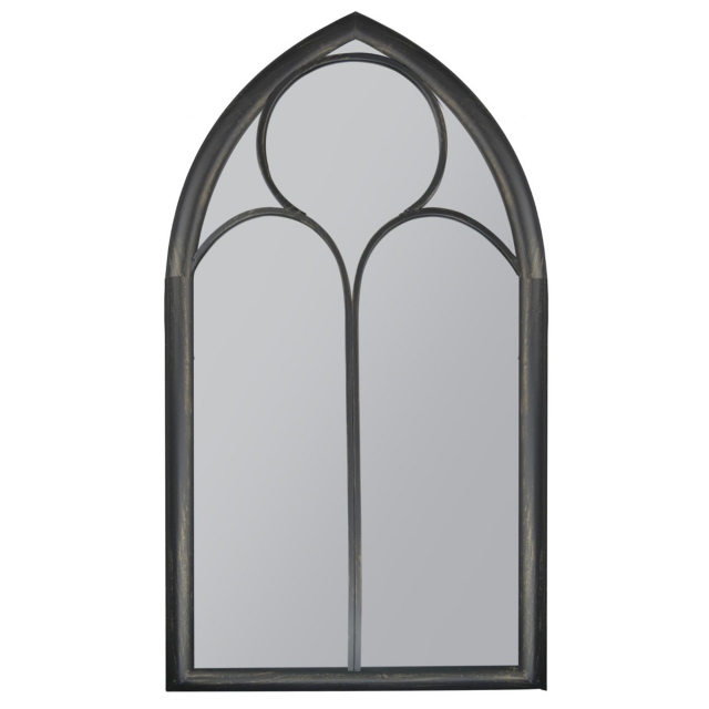 Somerley Chapel Arch Mirror Black