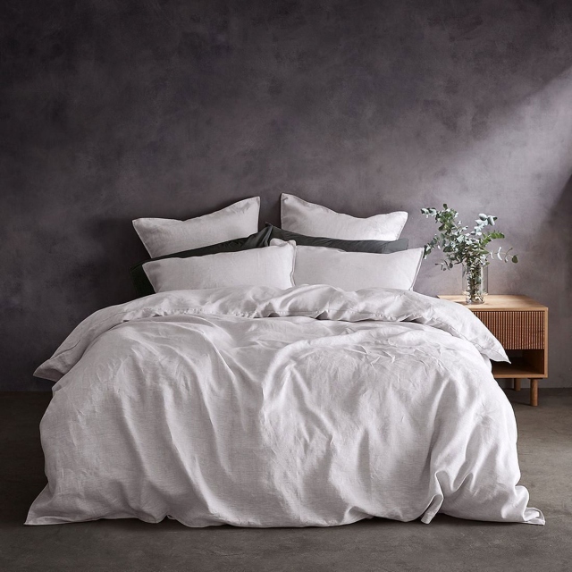 Lazy Linen White Bedding Collection