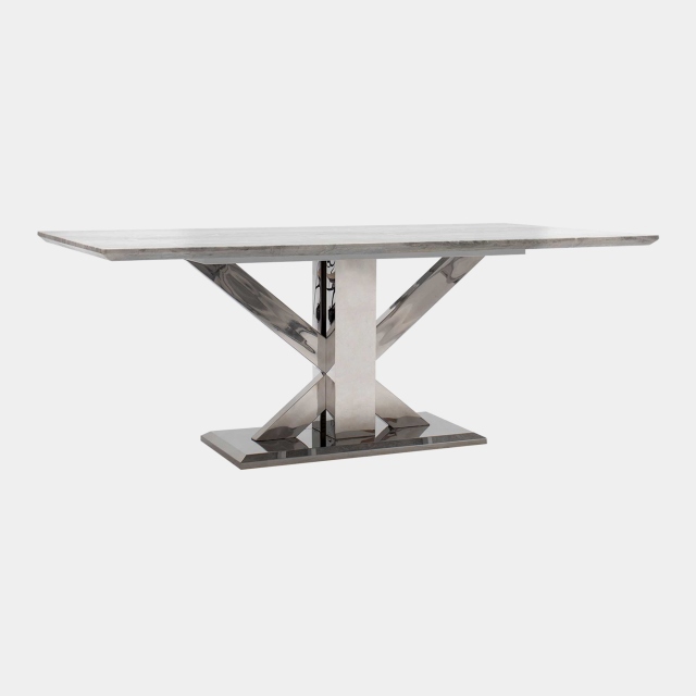 Dining Table In Grey Marble - Azaro