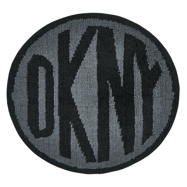DKNY Circle Logo Black Bathmat