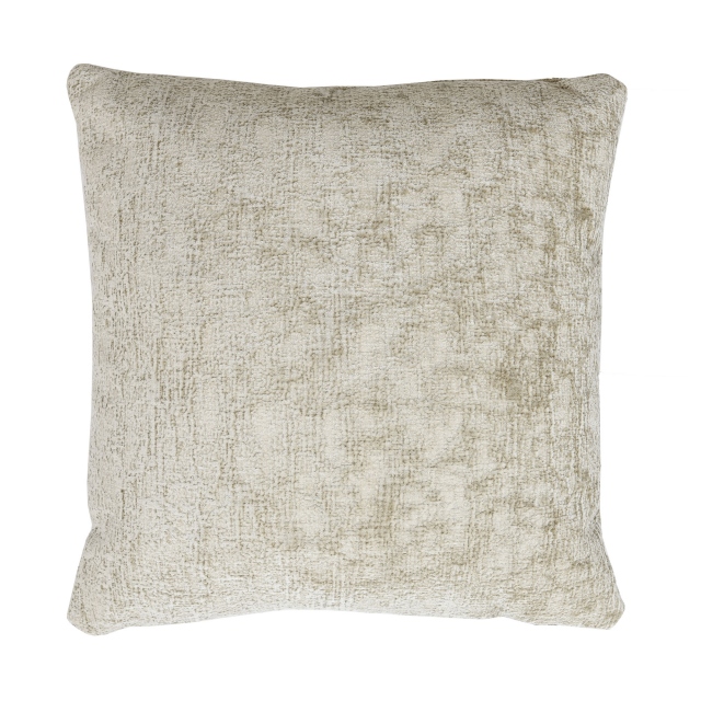 Chamois Velvet Textured Natural Large Cushion