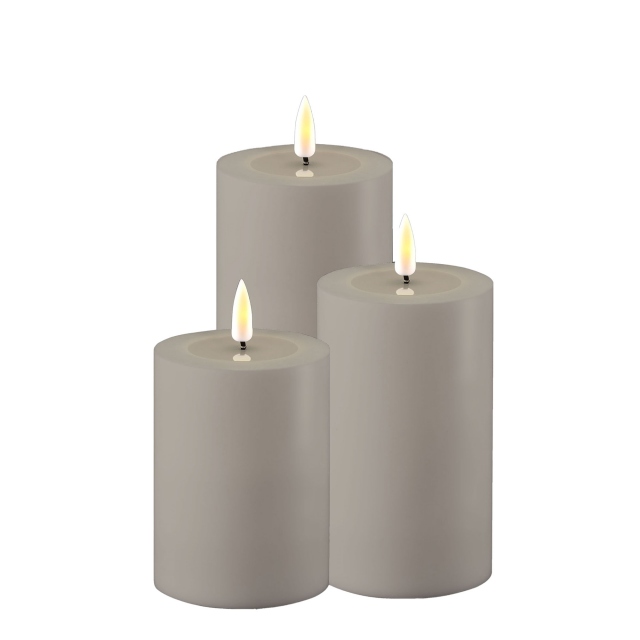 Outdoor LED Candle Grey