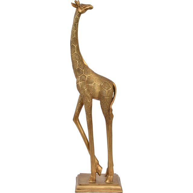 Giant Giraffe Gold Sculpture Head Back