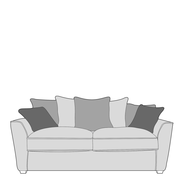 3 Seat Pillow Back Sofa In Fabric - Dallas