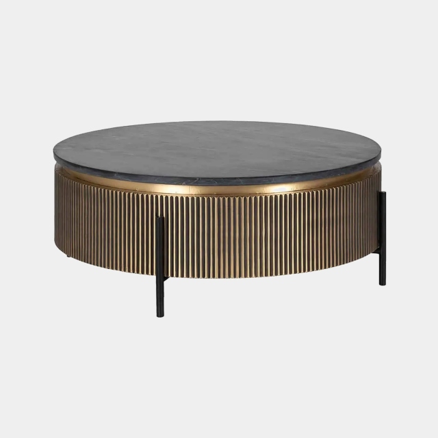 Coffee Table In Black Marble - Braxton