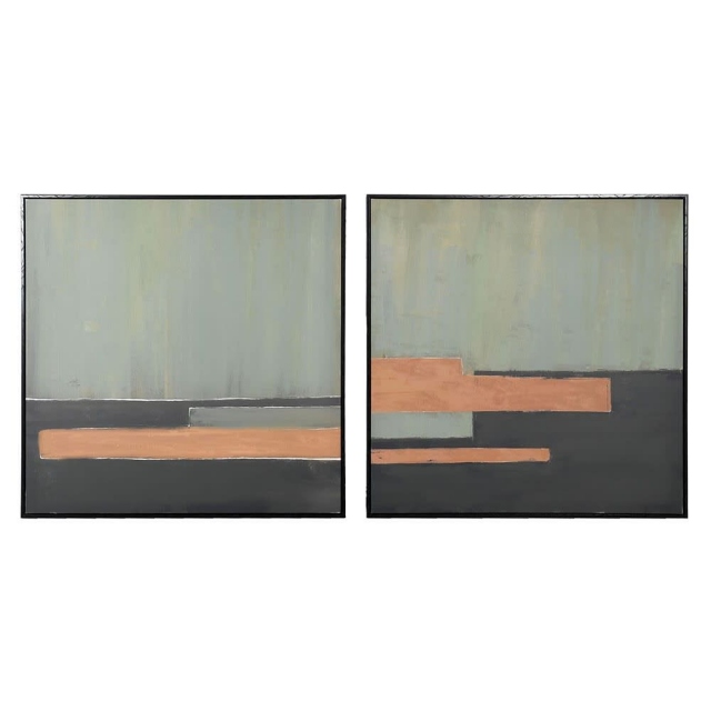 Set Of 2 - Horizon Haze Canvas