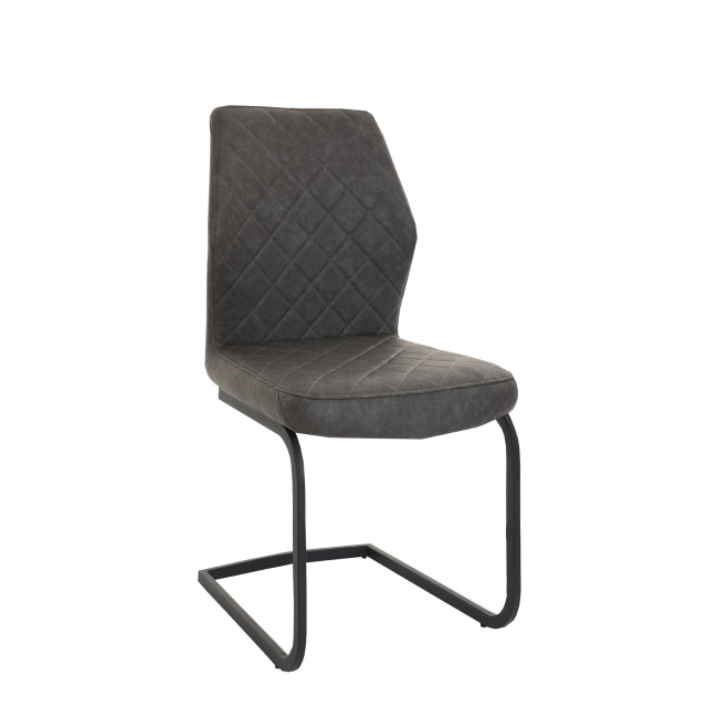 Faux Leather Cantilever Dining Chair - Parma