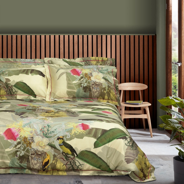 Timorous Beasties Merian Palm Green Bedding Collection