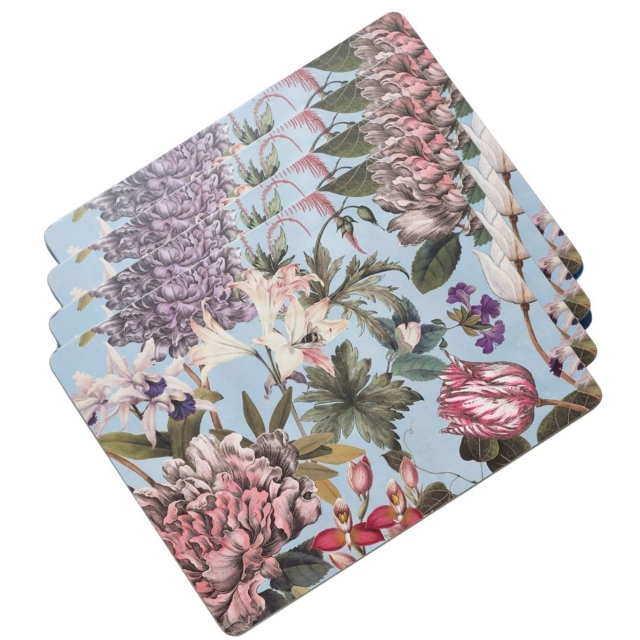 Set of 4 - Bee Floral Rectangle Placemat