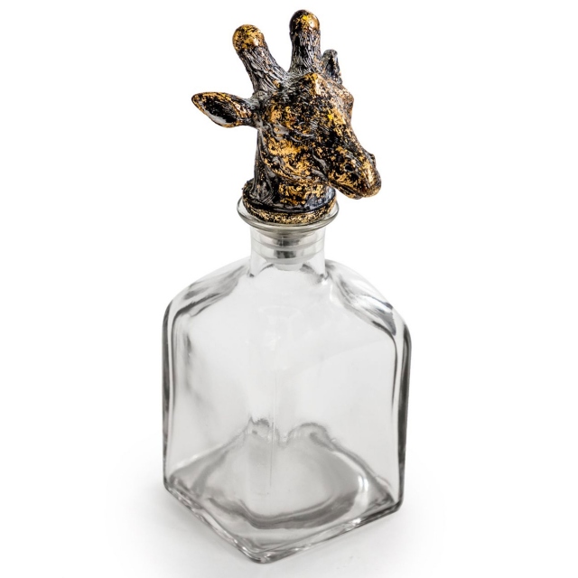 Stopper & Glass Bottle - Giraffe Head