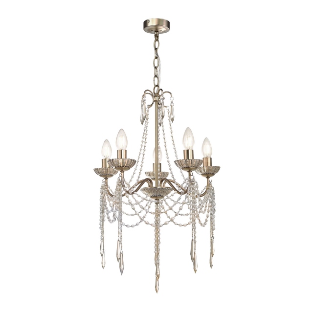 Aisling 5 Chandelier Gold - Laura Ashley