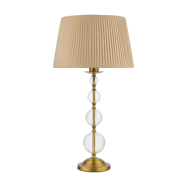 Pleat Table Lamp Aged Brass