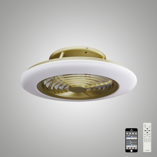 Mistral Ceiling Light Fan LED 70w Brushed Brass