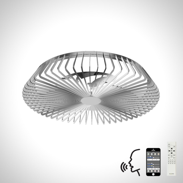 Sirocco Ceiling Light Fan LED 70w Silver