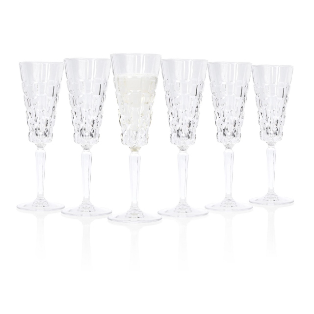 Set of 6 - RCR Etna Champagne Flutes