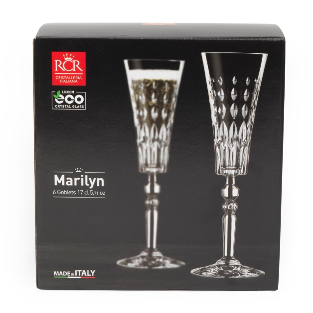Set of 6 - RCR Marilyn Champagne Flutes