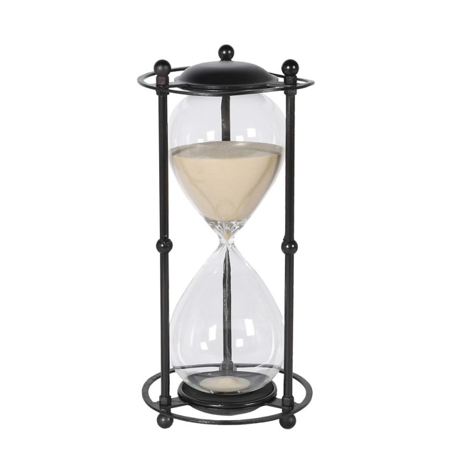 Black Ornament - Hourglass