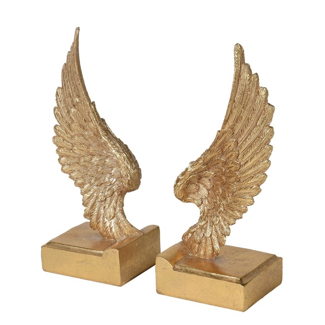 Gold Bookends - Wing