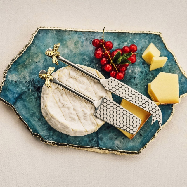 Honeycomb Cheese Cutter & Cheese Knife Set