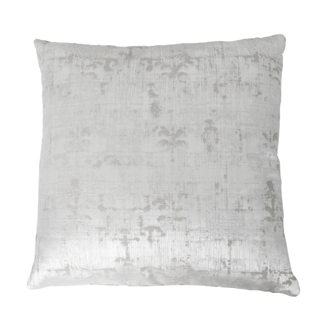 Large Silver Textured Cushion - Orta