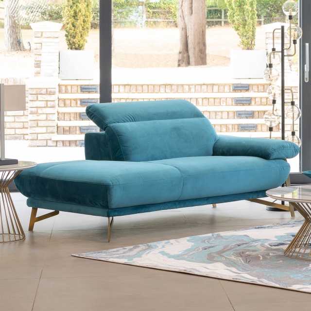 RHF Chaise Longue In Fabric Or Leather - Ancona
