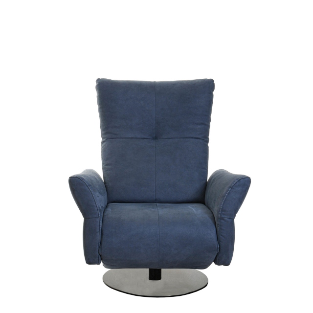 Swivel Accent Power Recliner Chair In Fabric Or Leather - Brescia