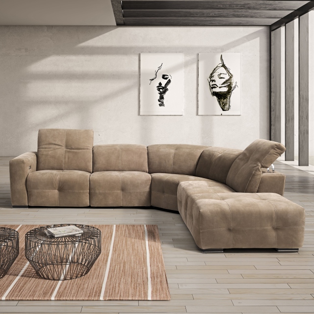 3 Seat Large Sofa In Fabric Or Leather - Padova