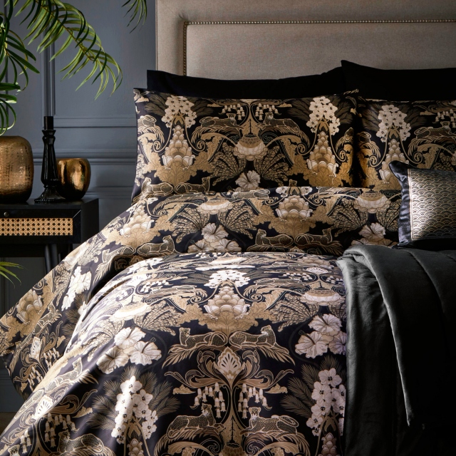 Suburban Jungle Black Bedding Collection - Laurence Llewelyn-Bowen