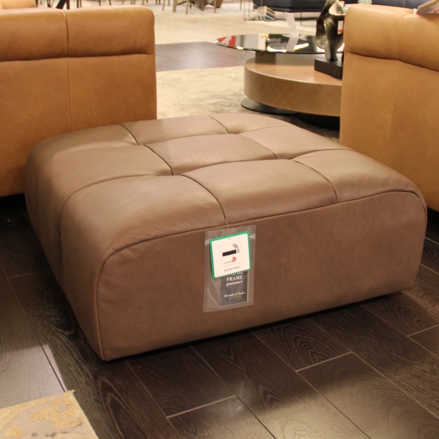 Footstool In Leather - Item As Pictured - Cleveland