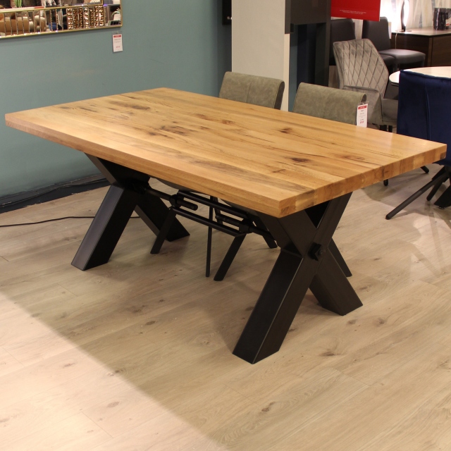 Dining Table Straight Edge Kansas Leg 180 x 100 cm - Item As Pictured - Colossus