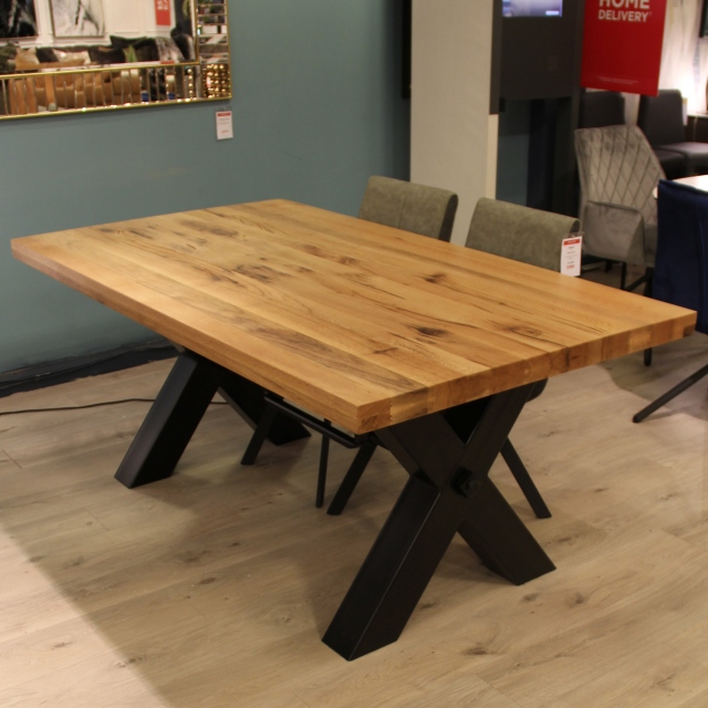 Dining Table Straight Edge Kansas Leg 180 x 100 cm - Item As Pictured - Colossus