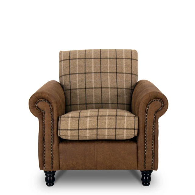 Standard Back Accent Chair In Fabric - Balmoral