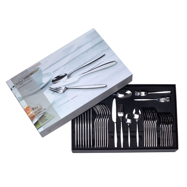 42 Piece Stainless Steel Cutlery Set - Arthur Price Rio