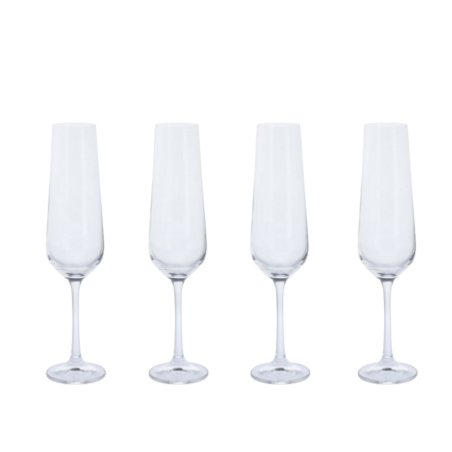Set of 4 Champagne Flutes - Dartington