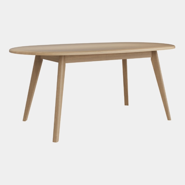 180cm Oval Dining Table In Oak Finish - New Seasons