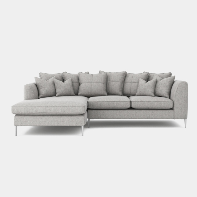 Small LHF Chaise Pillow Back Sofa In Fabric - Colorado