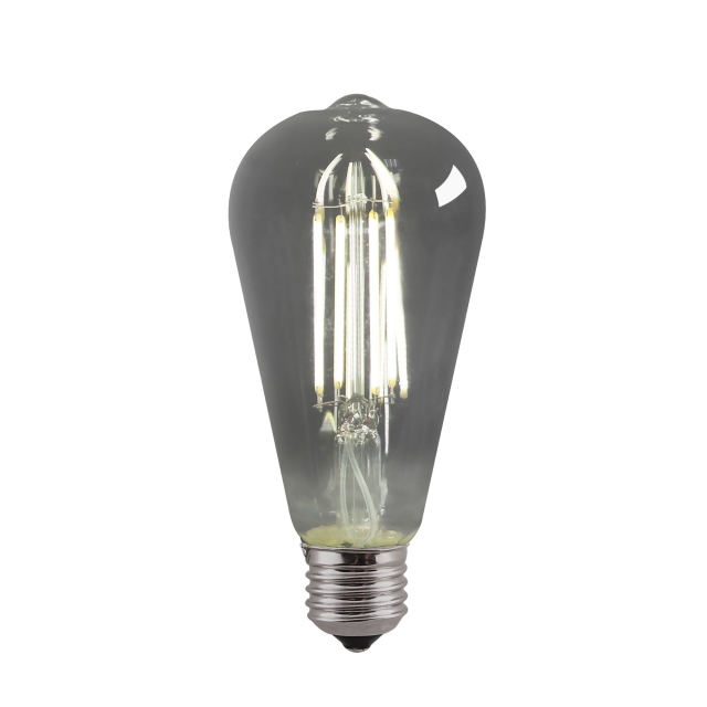 Valve LED 8w ES Smoke Cool White Light Bulb - Vintage
