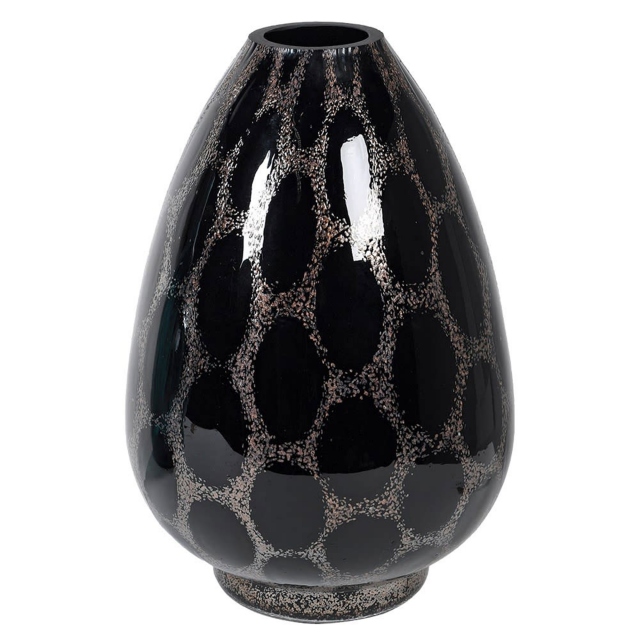 Tall Black Vase - Bubble