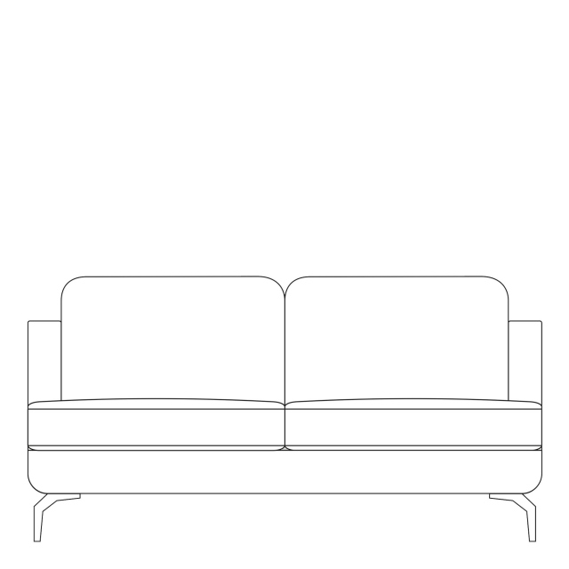 2 Seat Large Sofa In Fabric - Emira