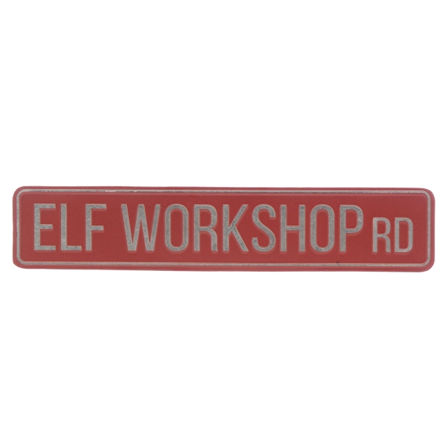 Elf Workshop Road Sign