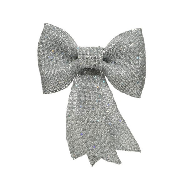 Large - Hanging Silver Bow