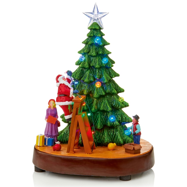 Lit Santa's Touch Musical Christmas Tree