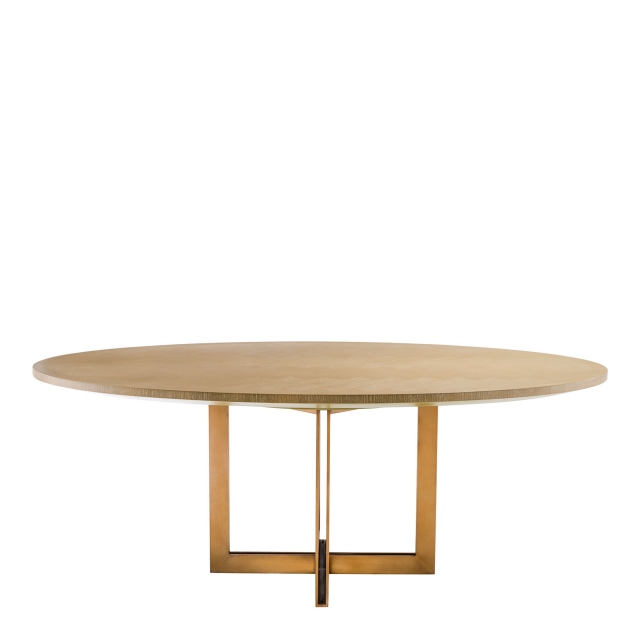 200cm Oval Dining Table In Oak Veneer - Eichholtz Melchior