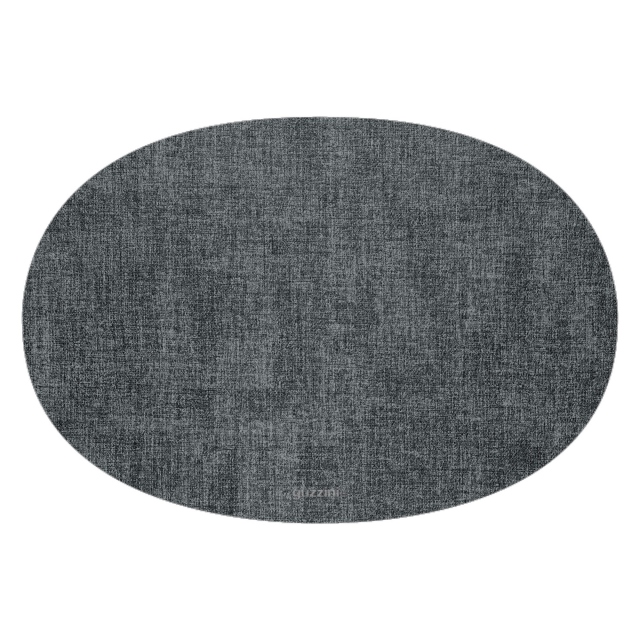 Grey Oval Reversible Placemat - Tiffany