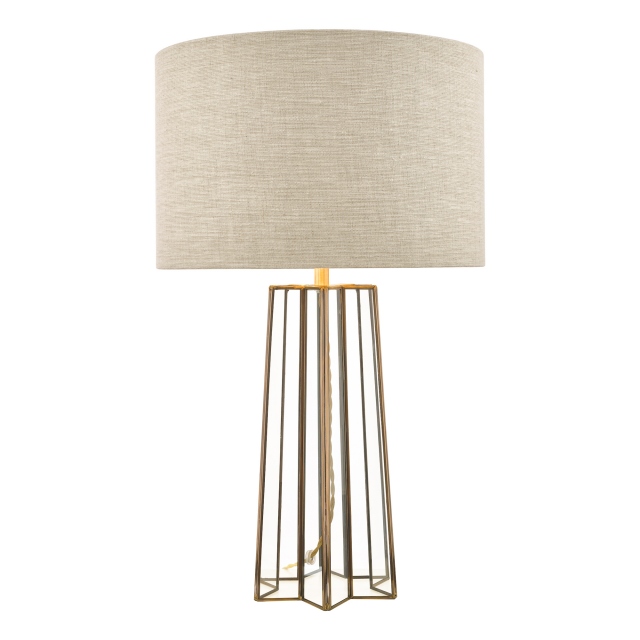 Star Antique Brass & Glass Table Lamp - Laura Ashley