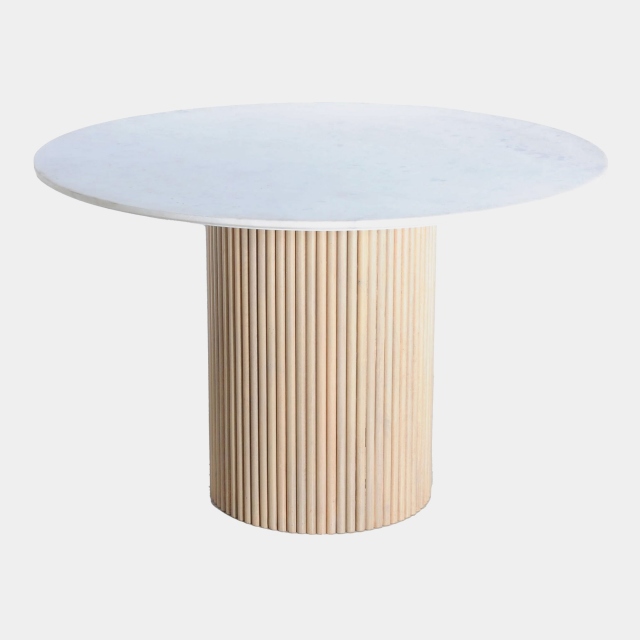 120Øcm Round Dining Table with Marble Top - Bombay