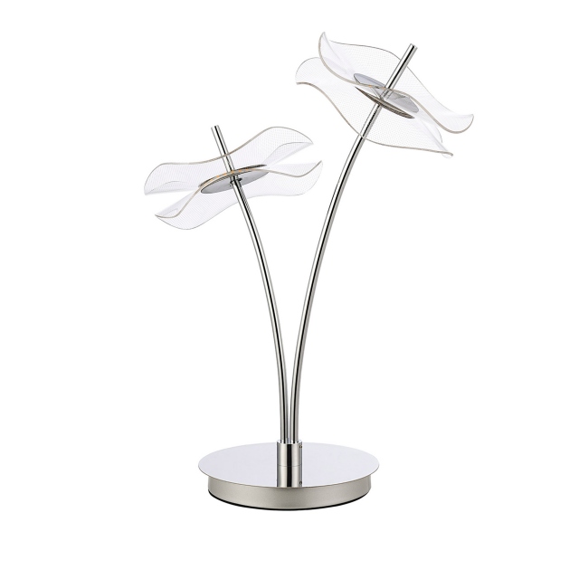 Polished Chrome Finish Table Lamp - Flutter