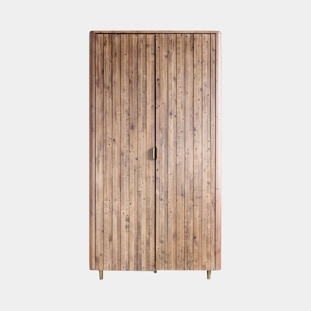 2 Door Wardrobe In Rustic Oak - Beaufort