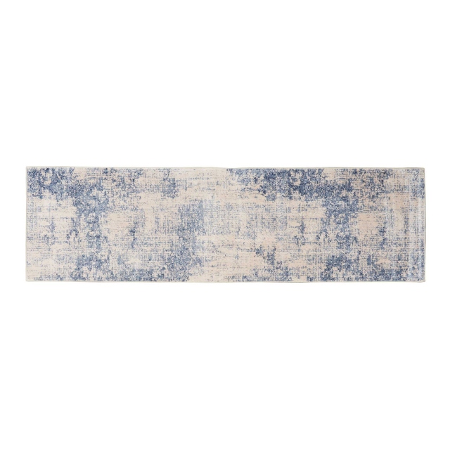 Ivory Blue SLY01 66cm x 229cm - Silky Runner Rug
