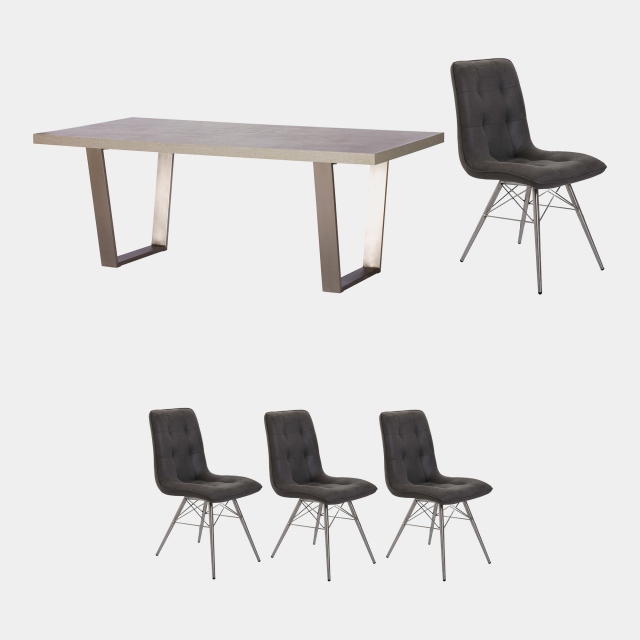 Dining Table & 4 Aston Chairs - Amarna